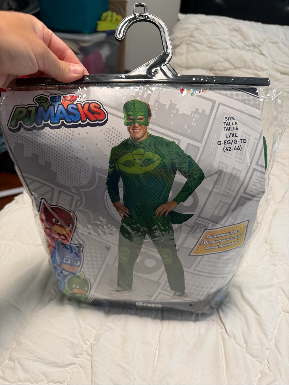 Mens pj mask gekko costume L/XL